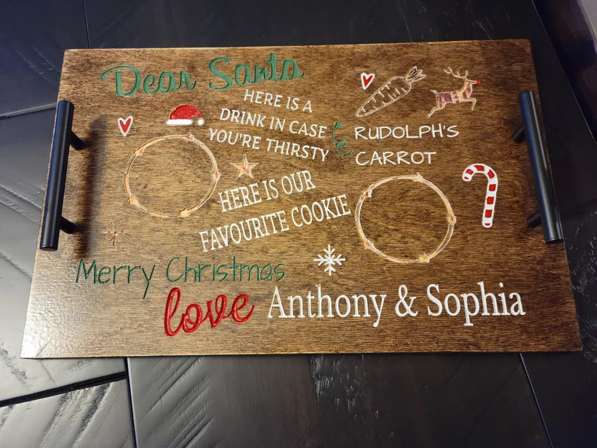 Children's Custom Milk & Cookie Tray