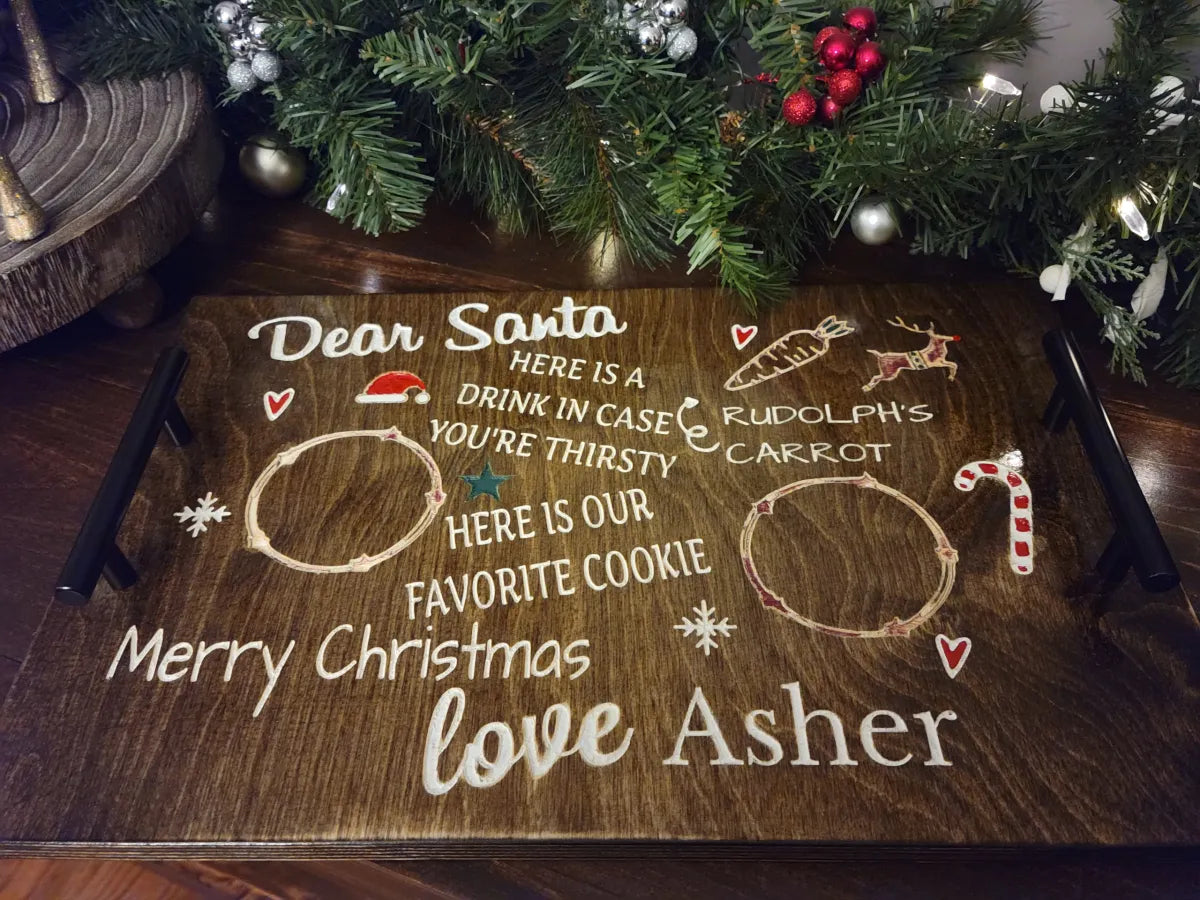 Children's Custom Milk & Cookie Tray