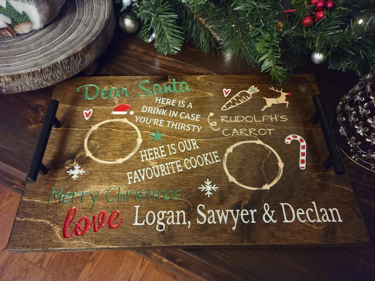 Children's Custom Milk & Cookie Tray
