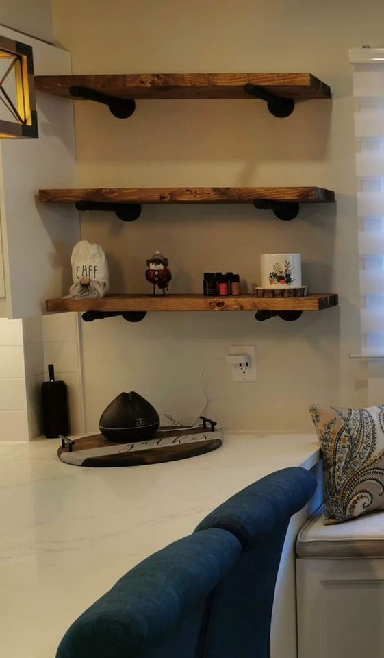 Industrial Floating Shelves