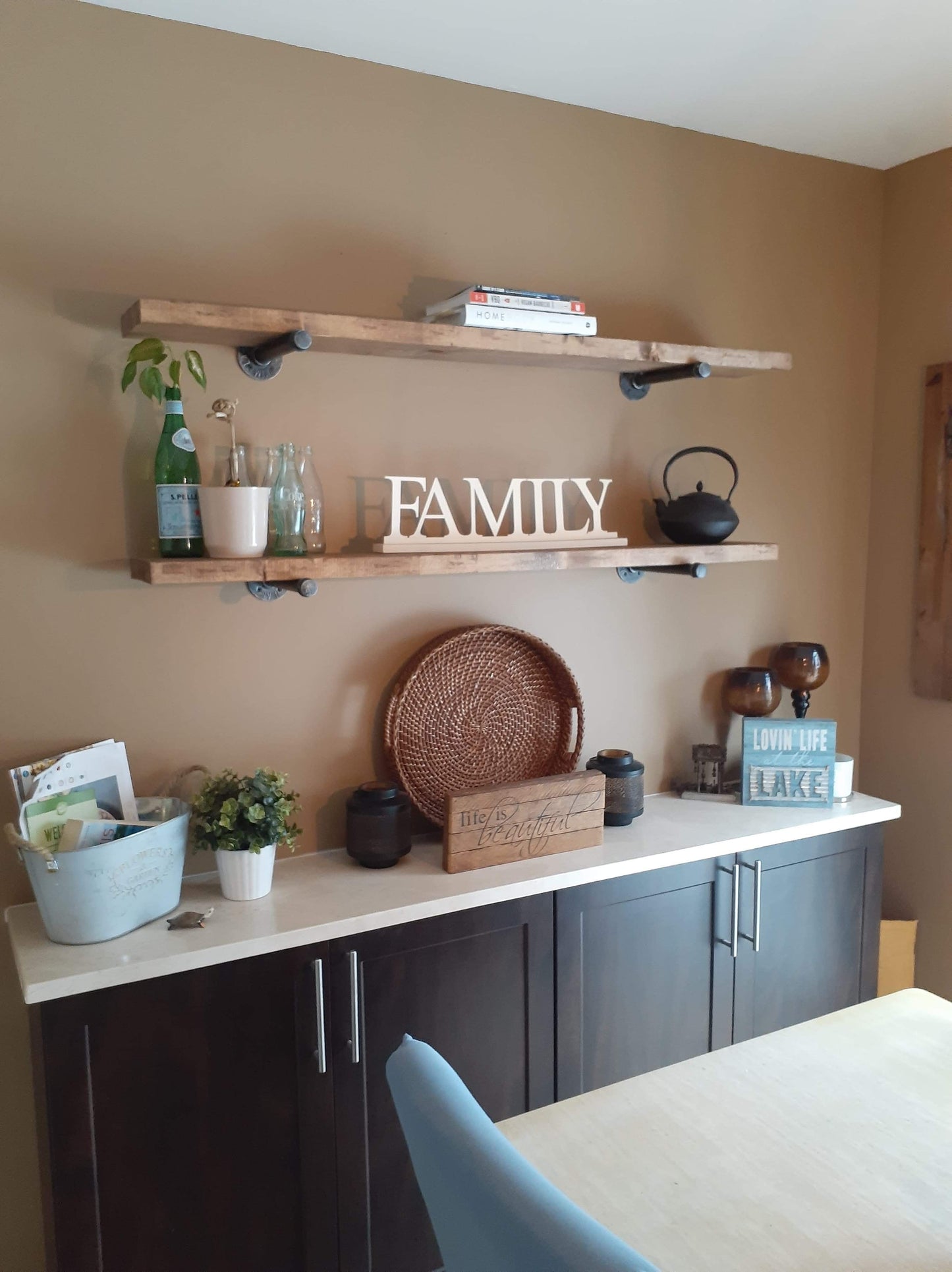Industrial Floating Shelves