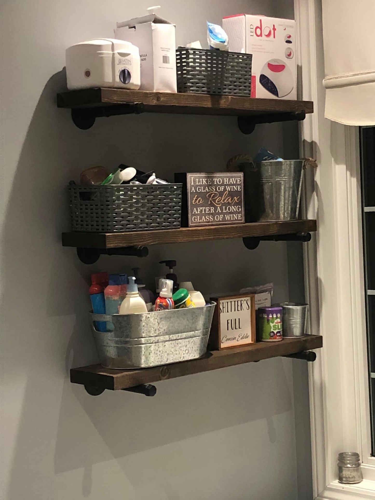 Industrial Floating Shelves