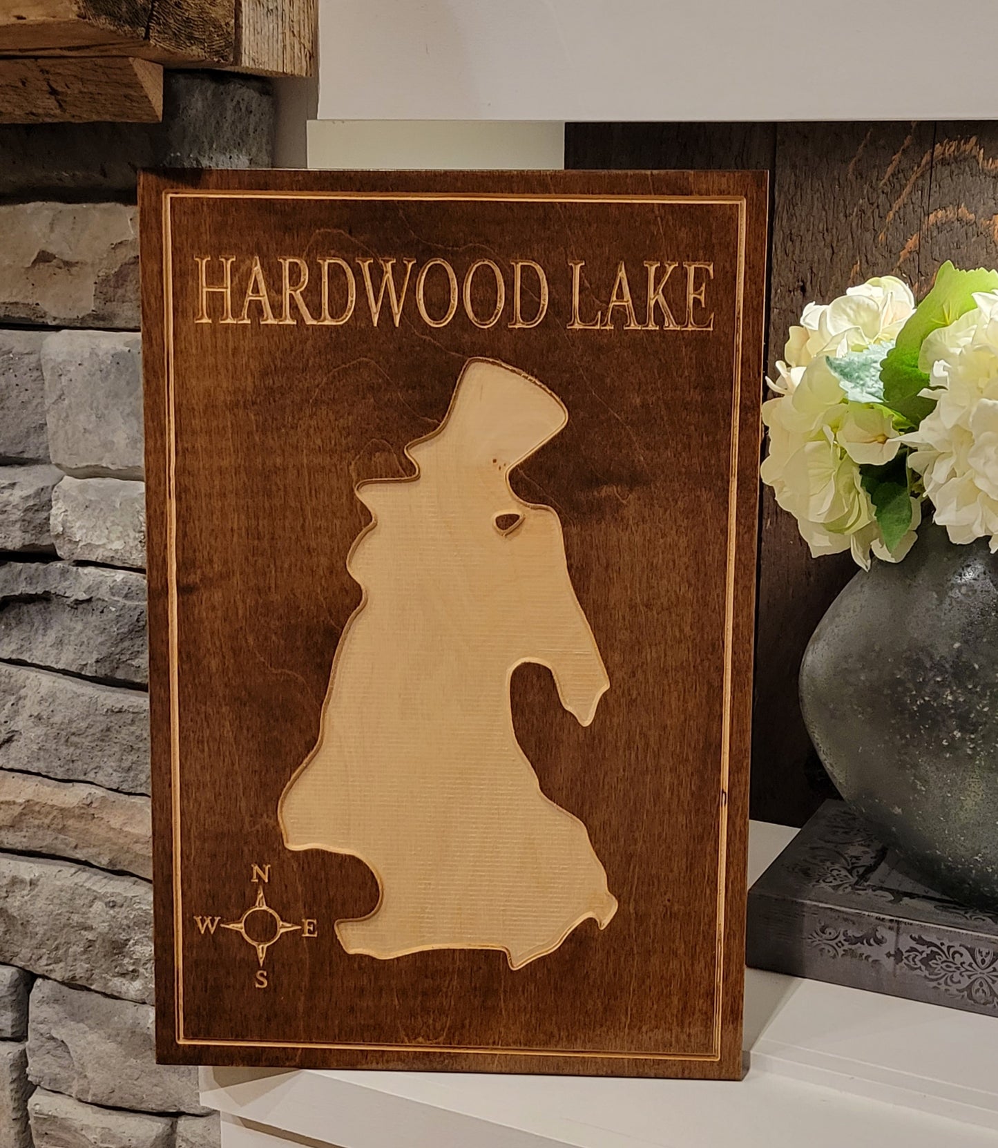 Engraved Lake Sign