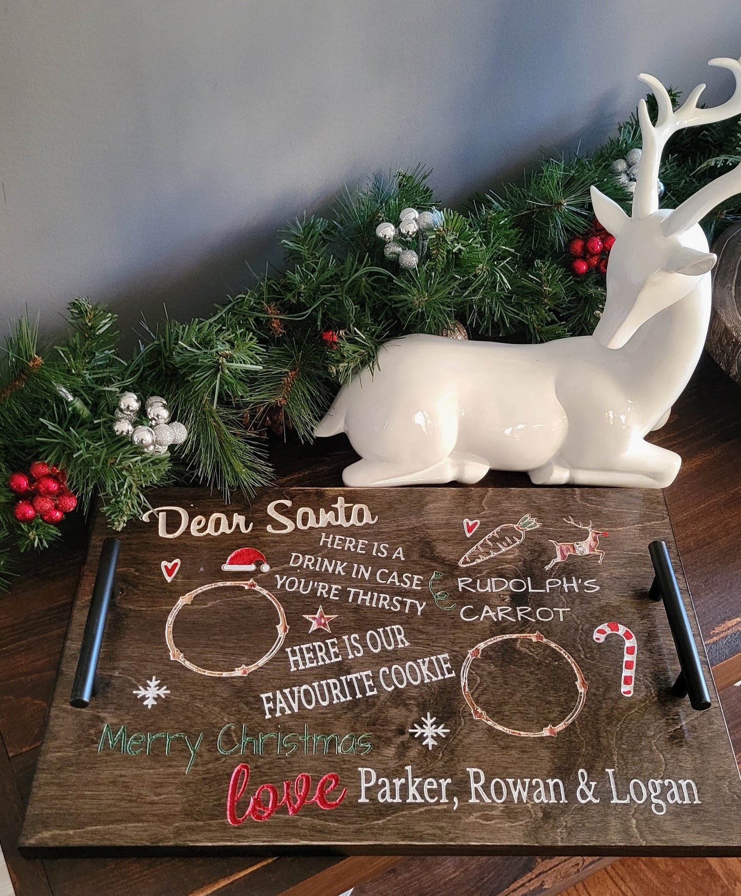Children's Custom Milk & Cookie Tray
