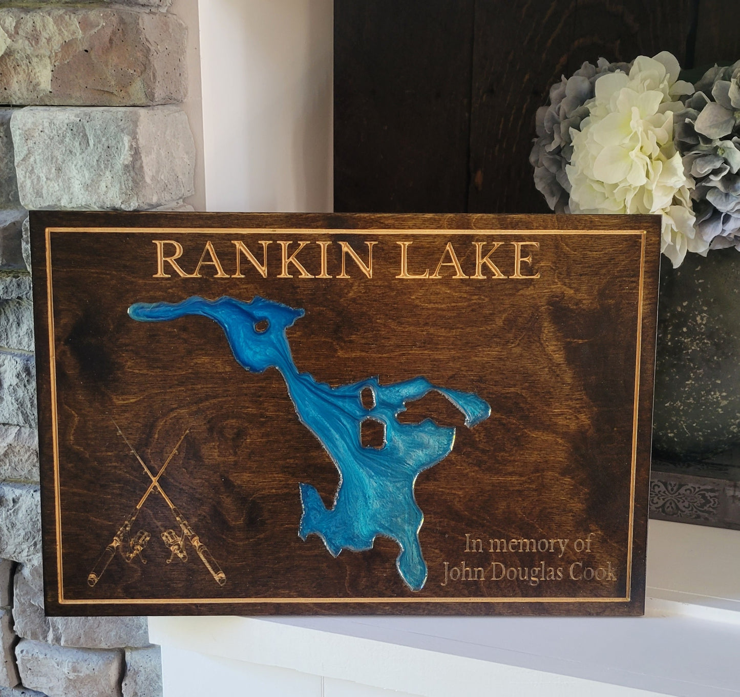 Engraved Lake Sign