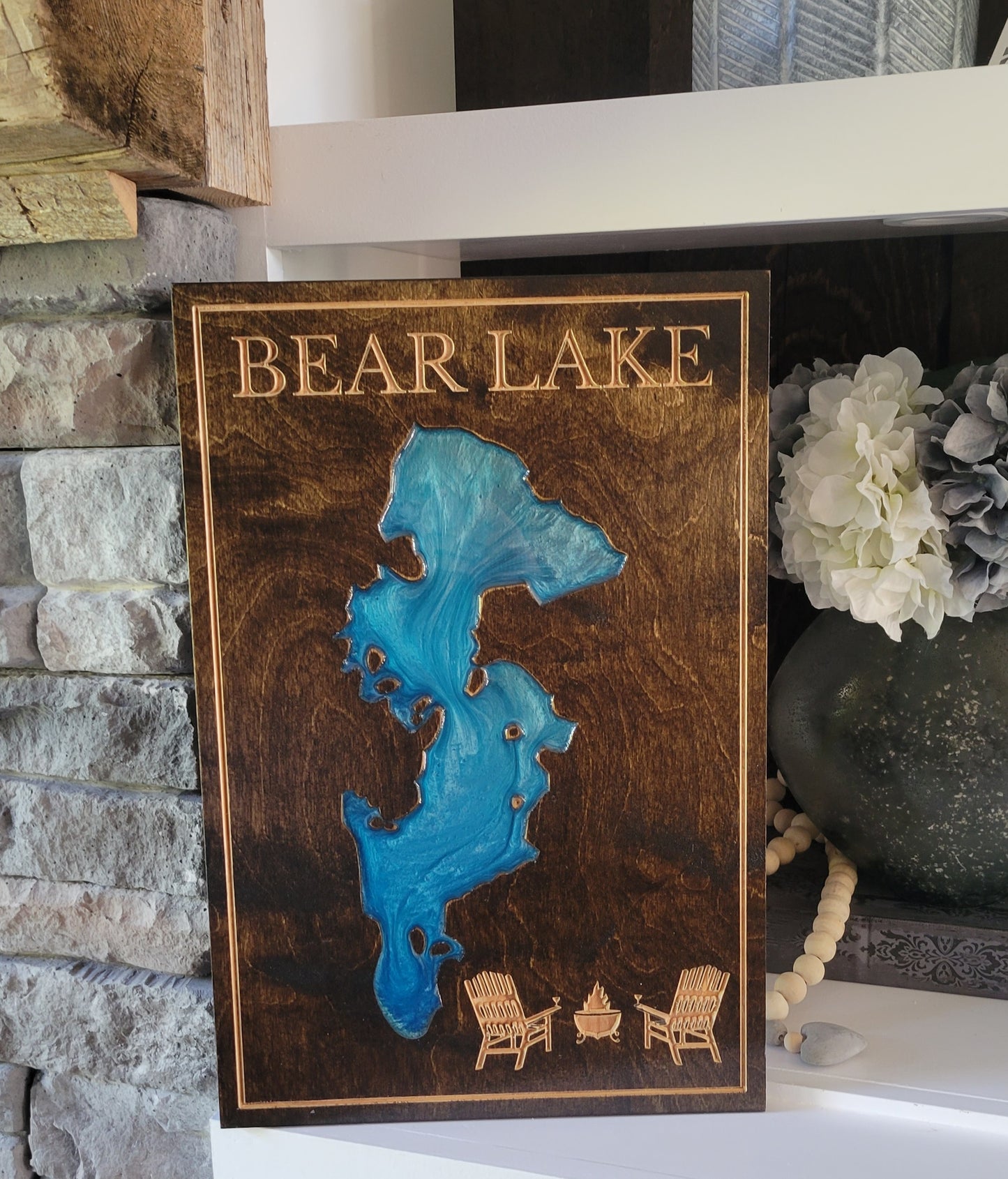 Engraved Lake Sign