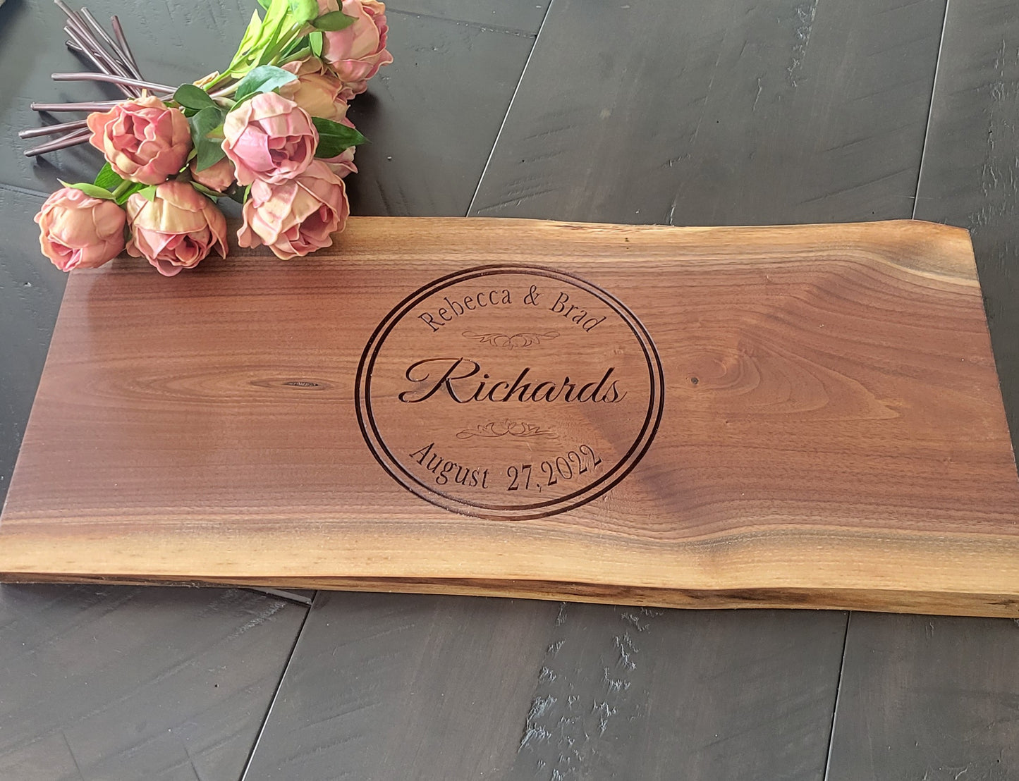 Black Walnut Live Edge Charcuterie Board (with or without Epoxy)
