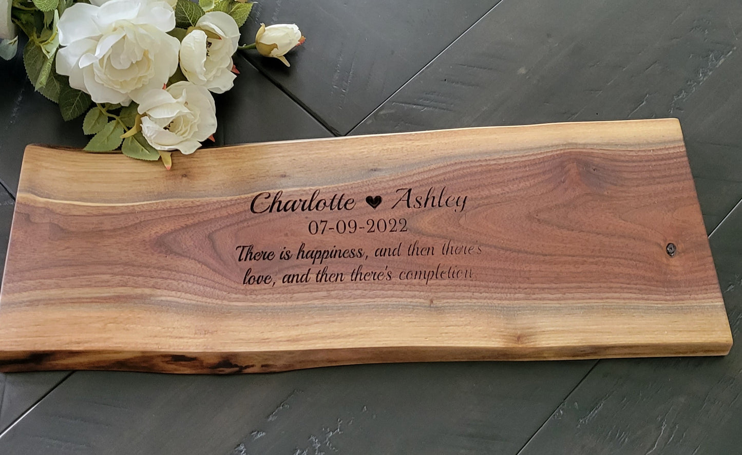 Black Walnut Live Edge Charcuterie Board (with or without Epoxy)