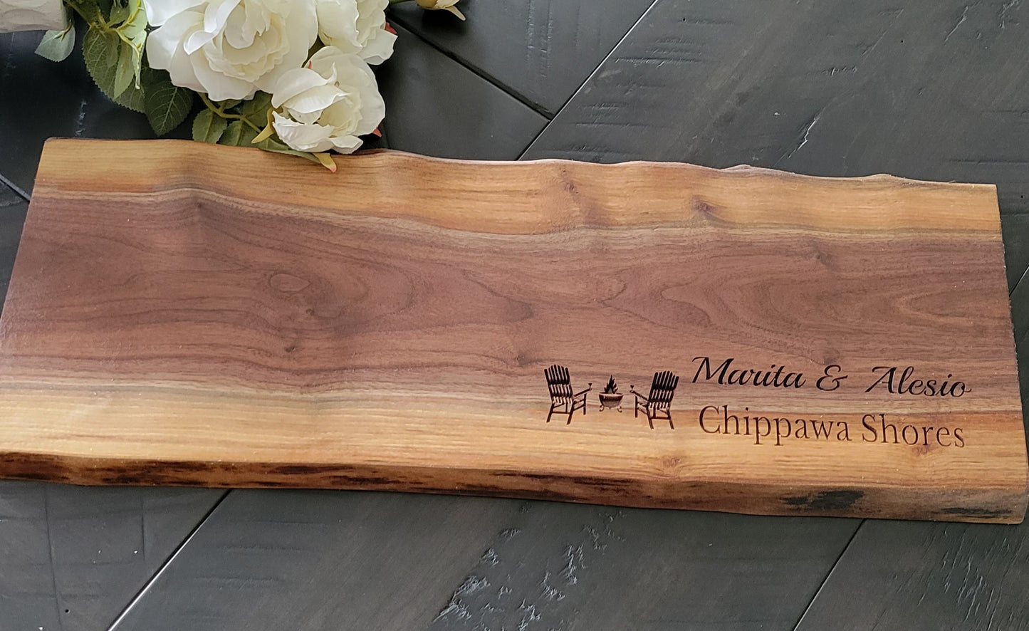 Black Walnut Live Edge Charcuterie Board (with or without Epoxy)