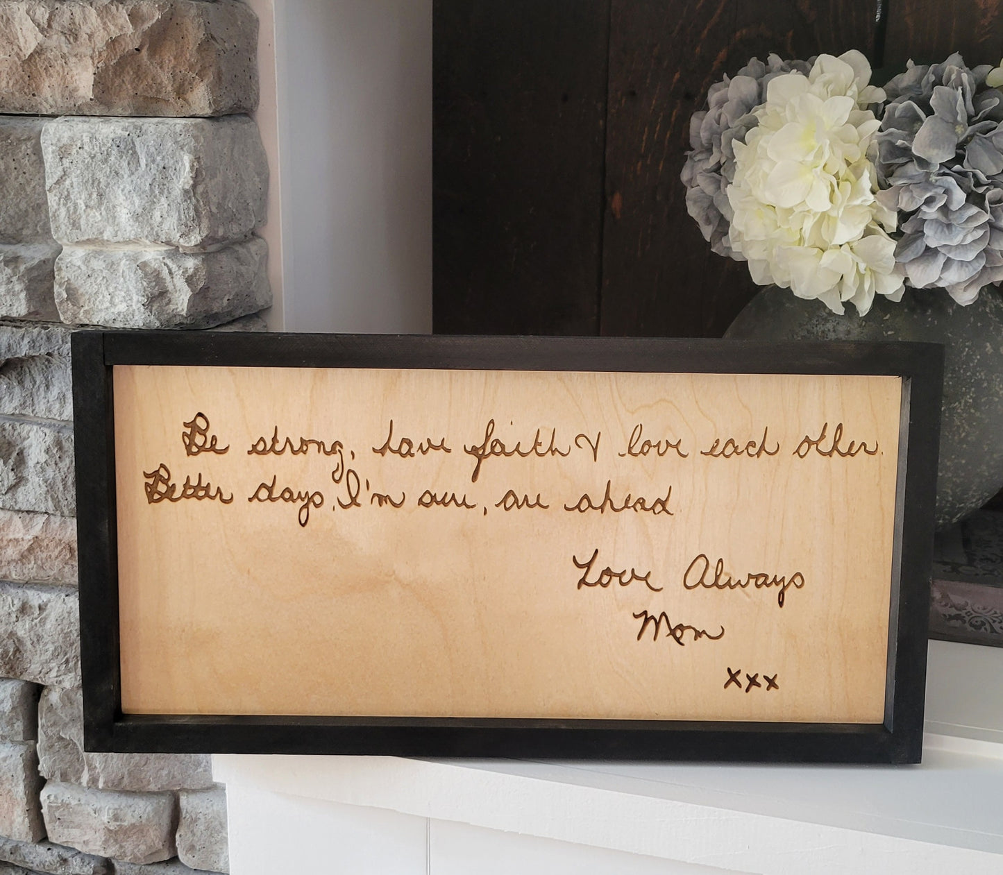 Laser Etched Keepsake Sign