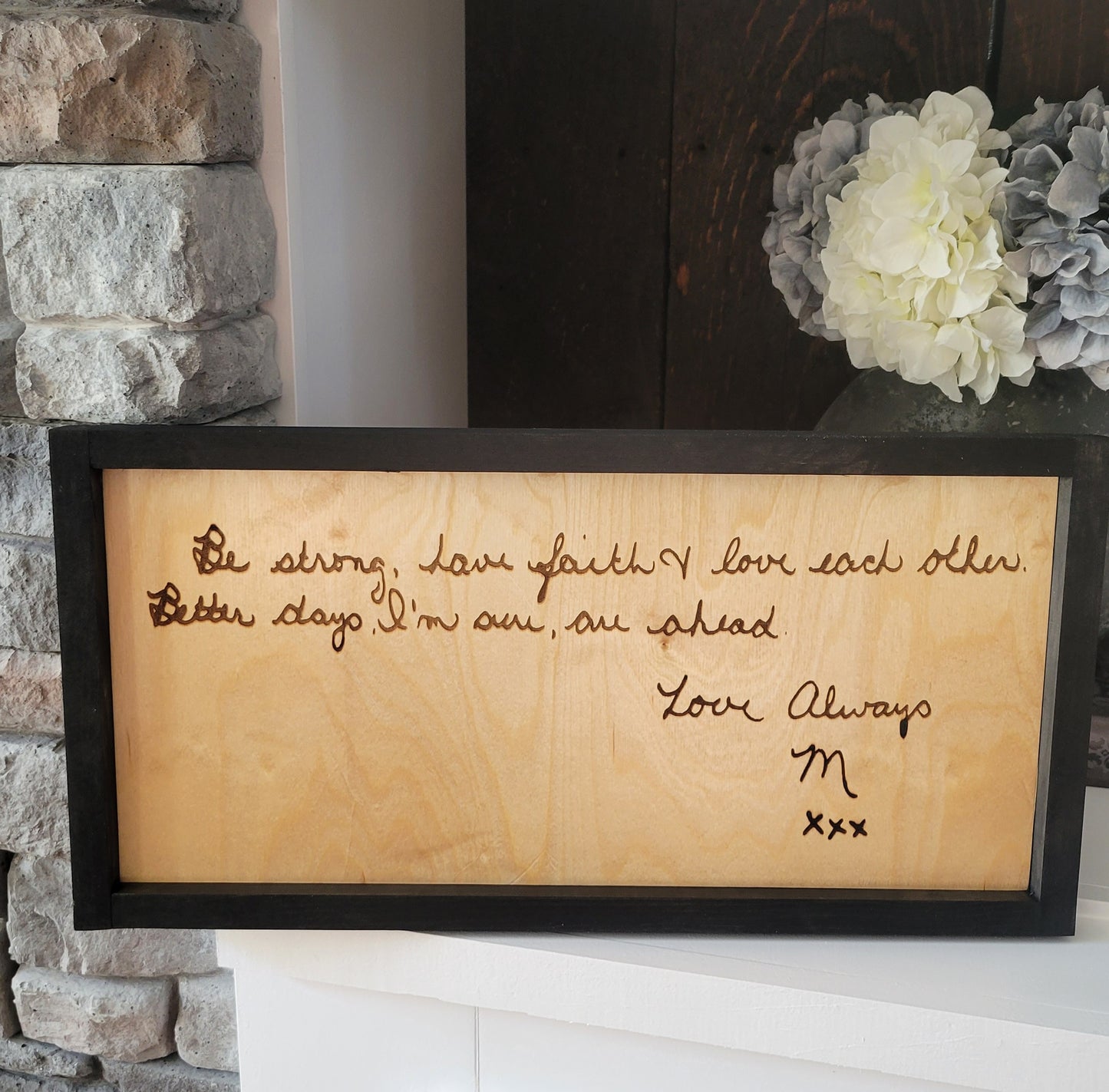 Laser Etched Keepsake Sign