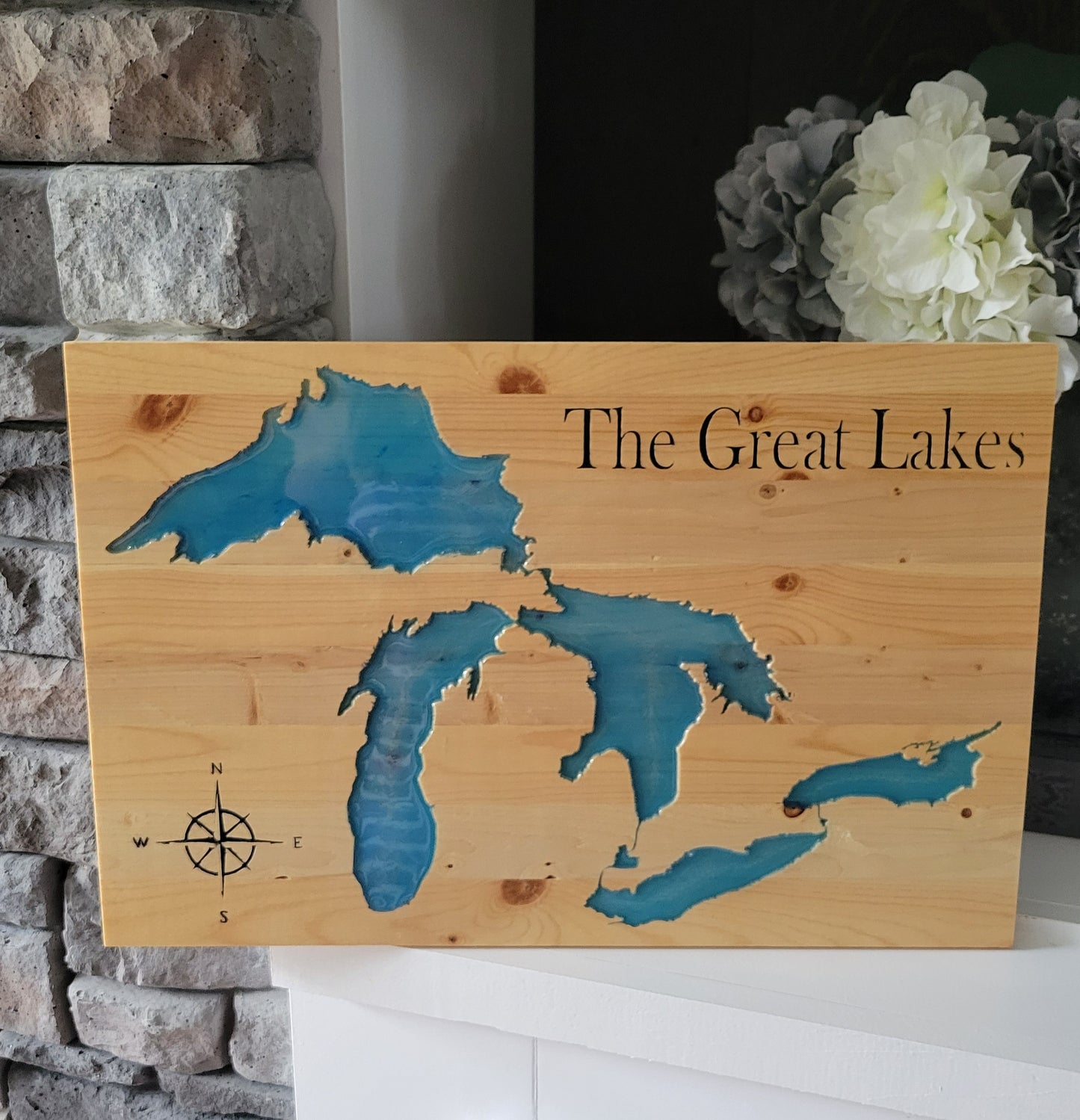 Engraved Lake Sign