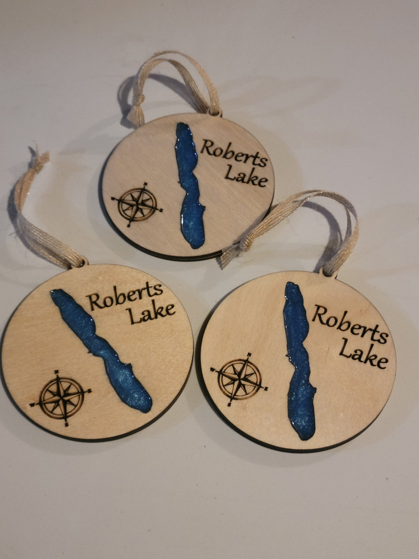 Custom Epoxy Lake Ornaments