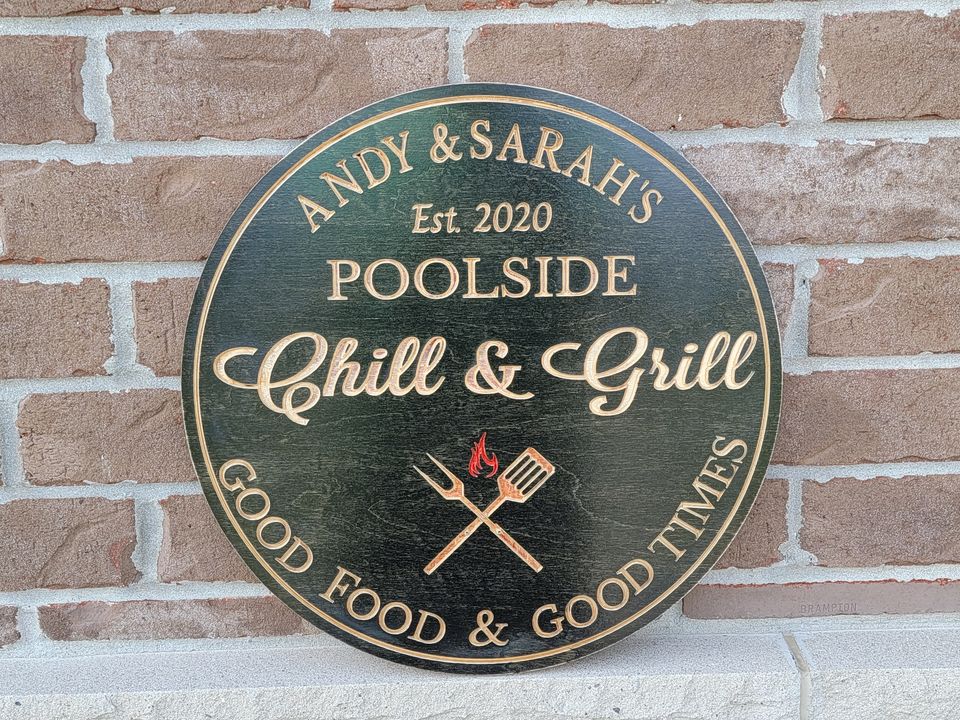 Engraved Pool Signs