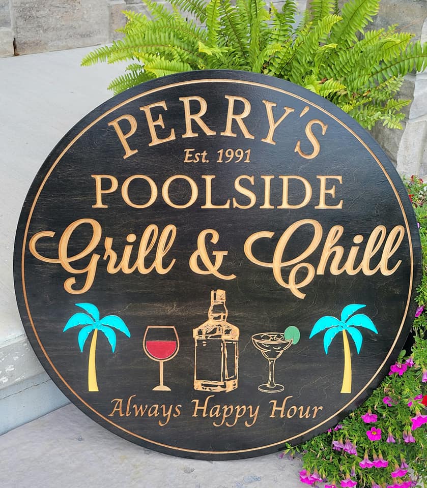 Engraved Pool Signs