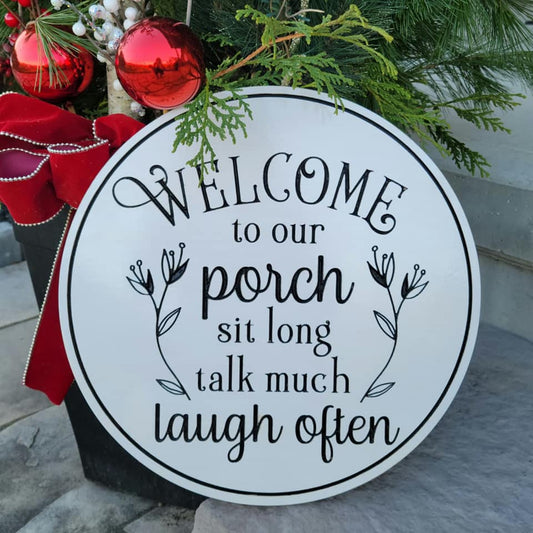 Custom Engraved "Welcome" Home Signs