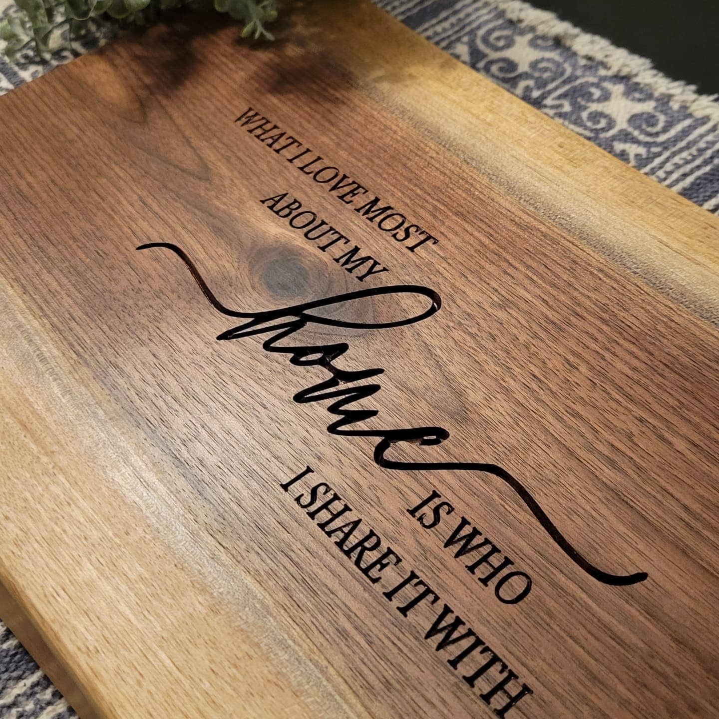 Black Walnut Live Edge Charcuterie Board (with or without Epoxy)