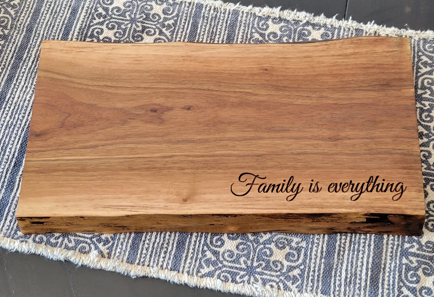 Black Walnut Live Edge Charcuterie Board (with or without Epoxy)