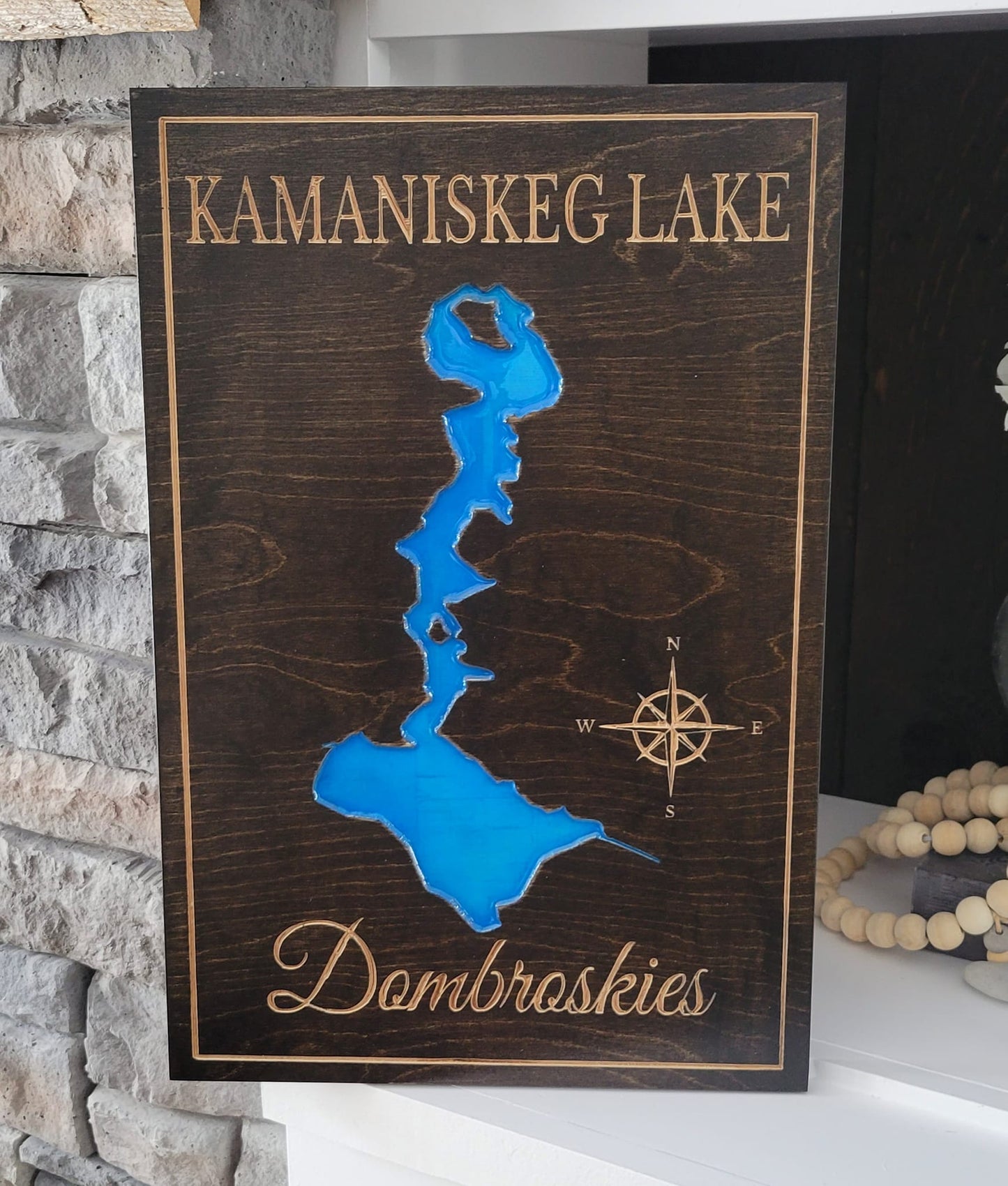 Engraved Lake Sign