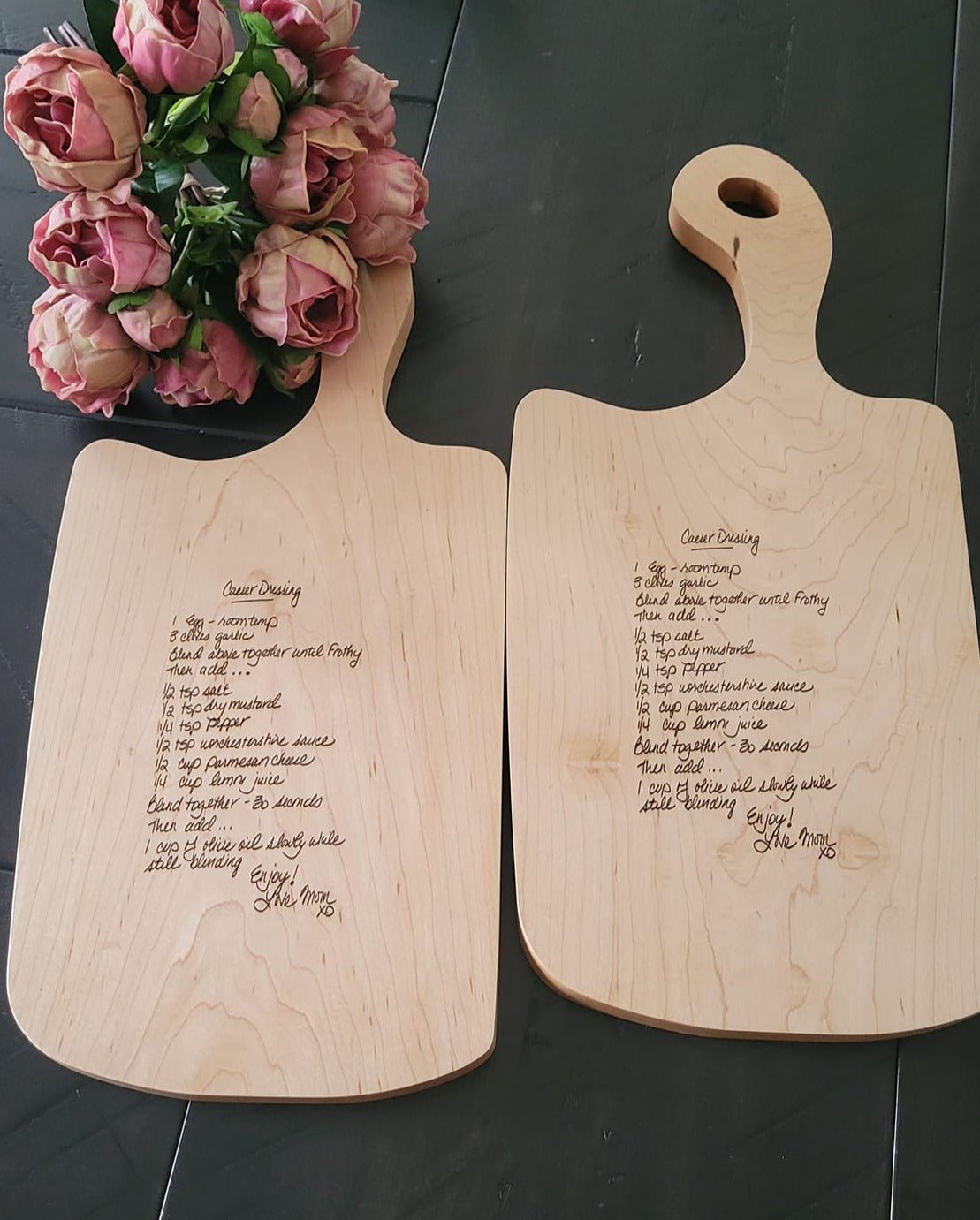 Maple Engraved Charcuterie Board with Handle