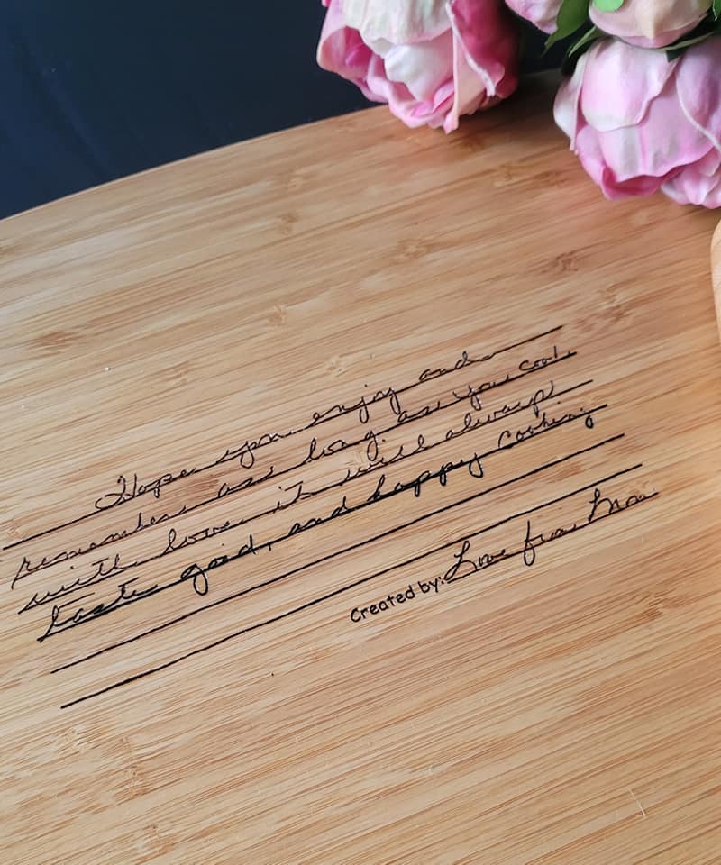 LASER Recipe Bamboo Cutting Board