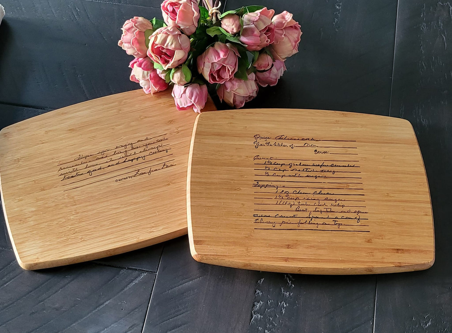LASER Recipe Bamboo Cutting Board