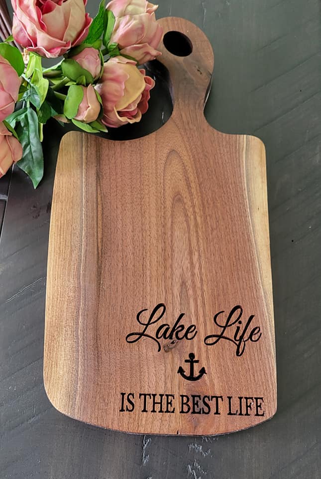 Black Walnut Charcuterie Board with Handle