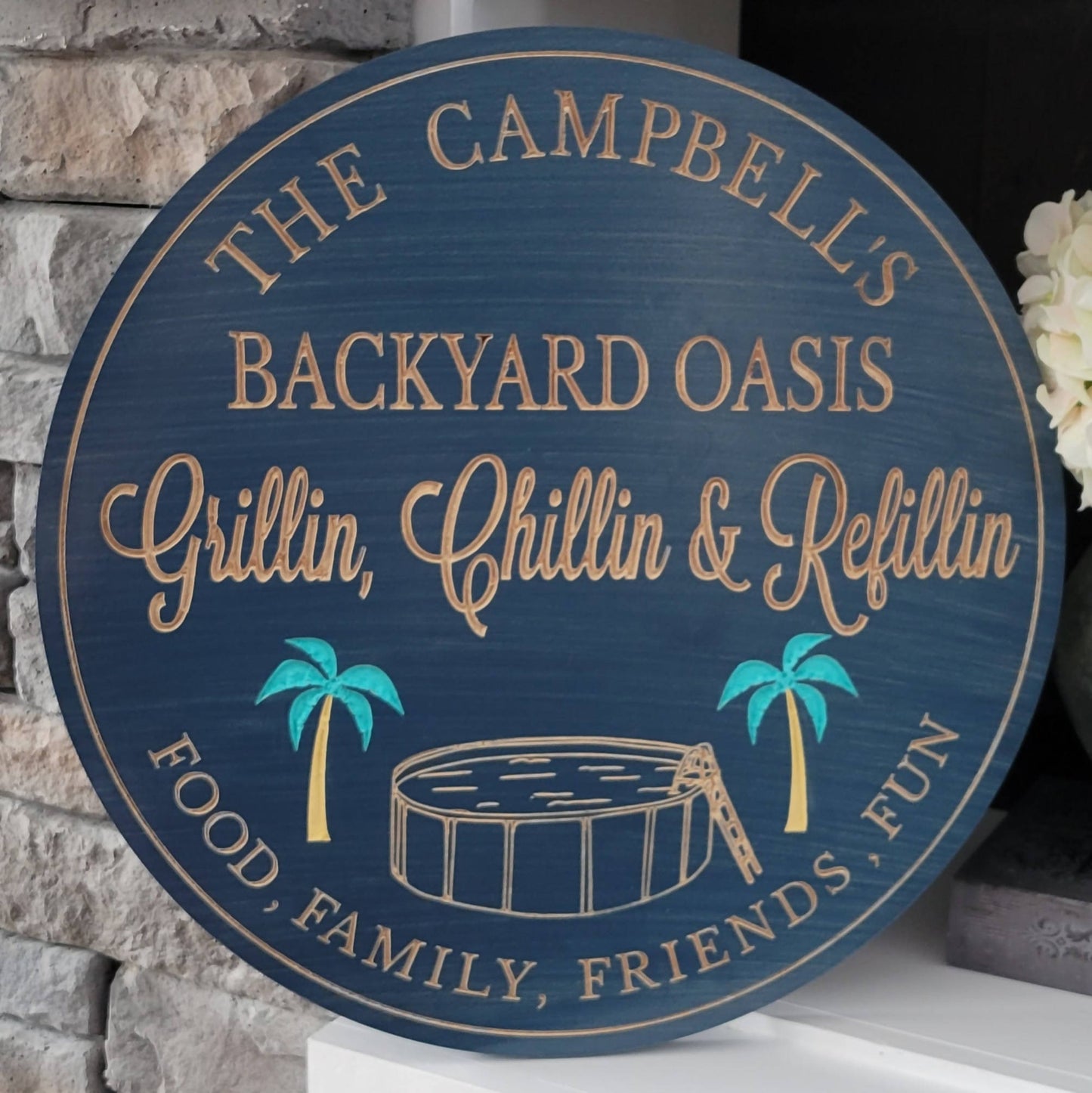 Engraved Backyard Signs