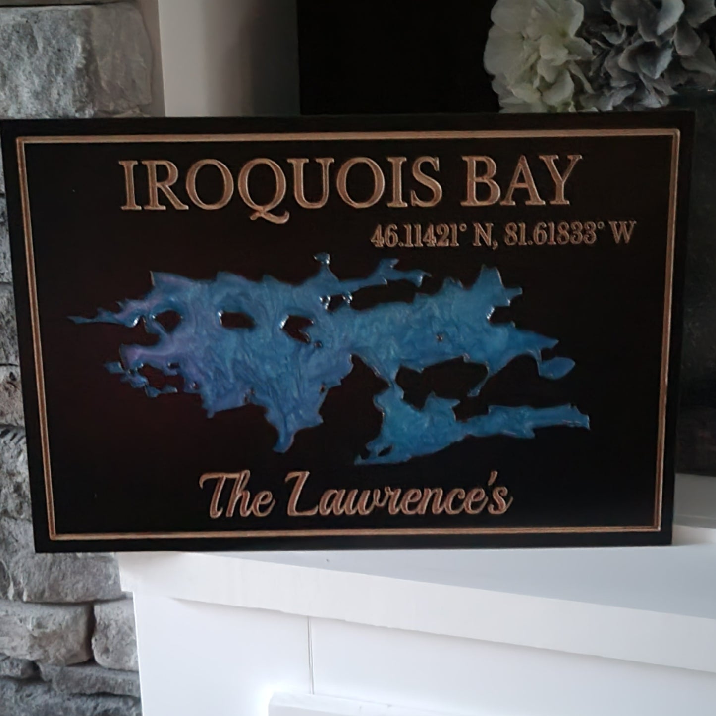 Engraved Lake Sign