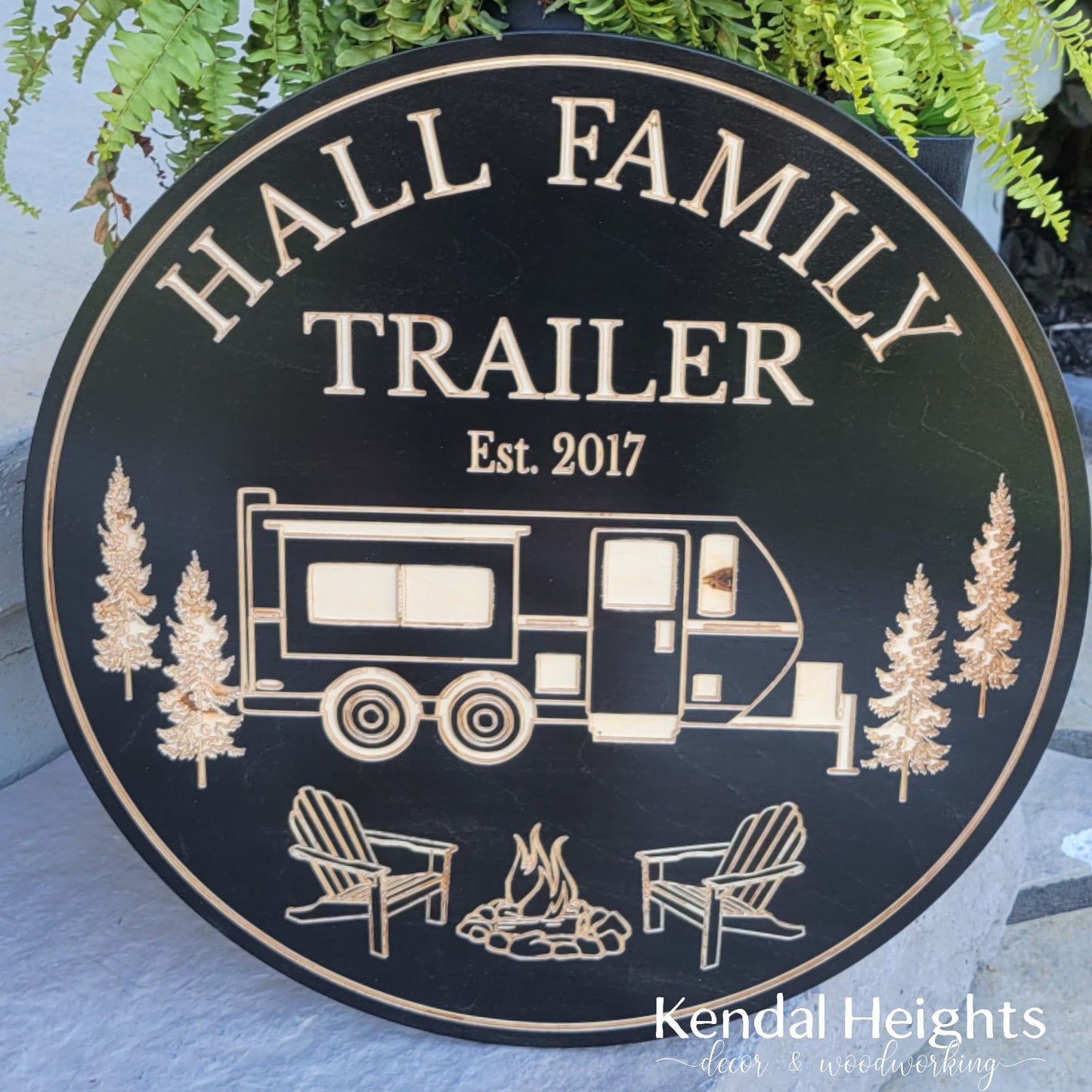 Custom Engraved Campsite / Trailer