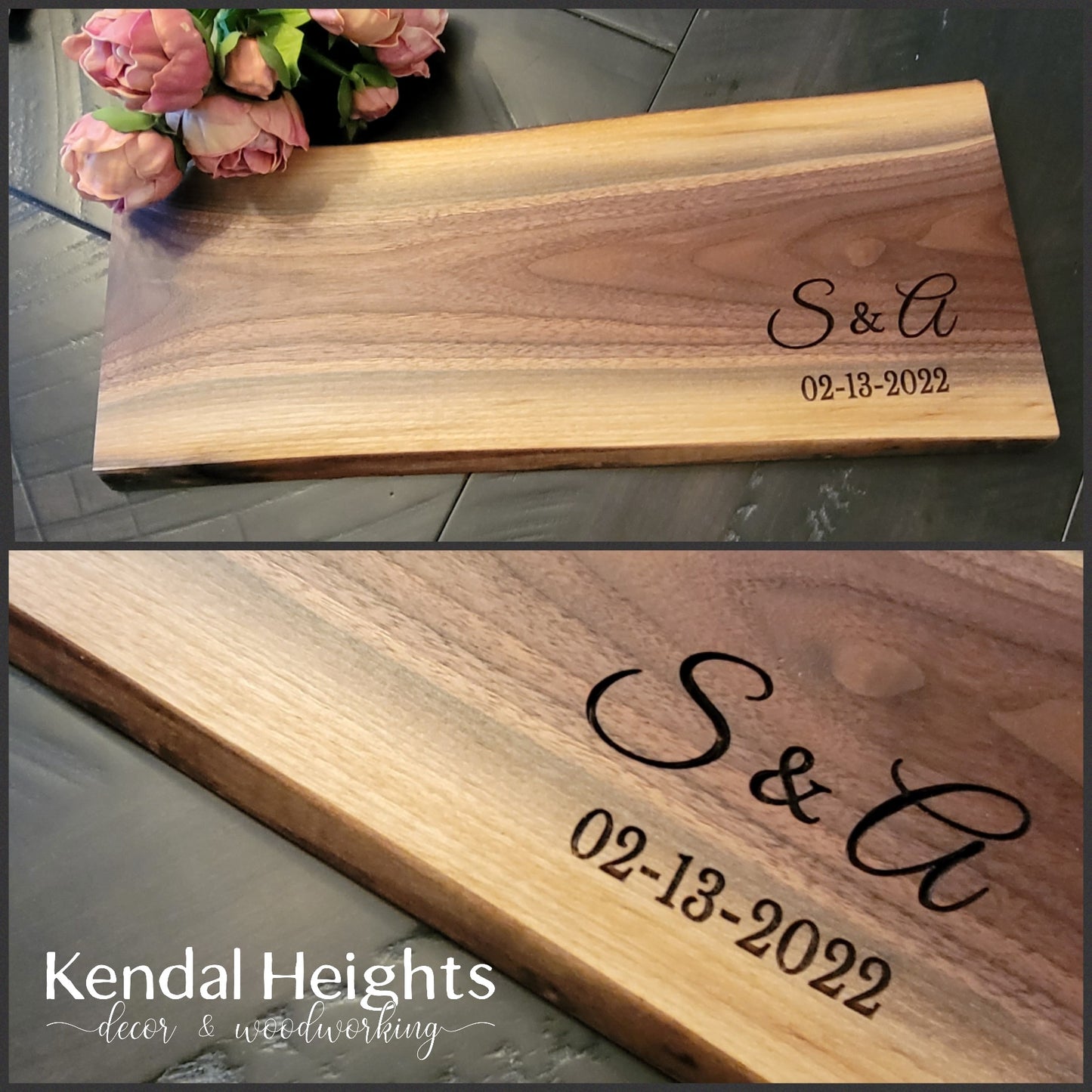 Black Walnut Live Edge Charcuterie Board (with or without Epoxy)