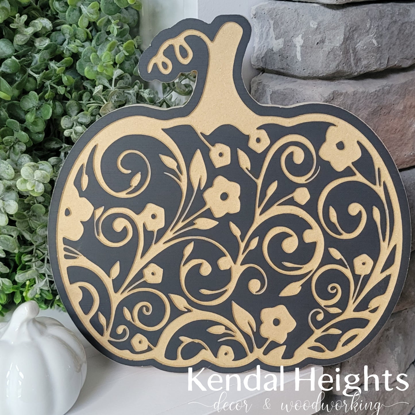 Fancy Engraved Pumpkin