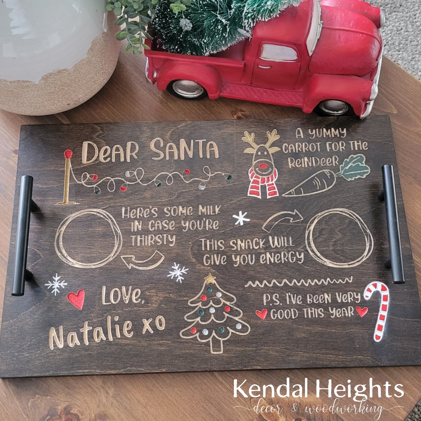 Children's Custom Milk & Cookie Tray