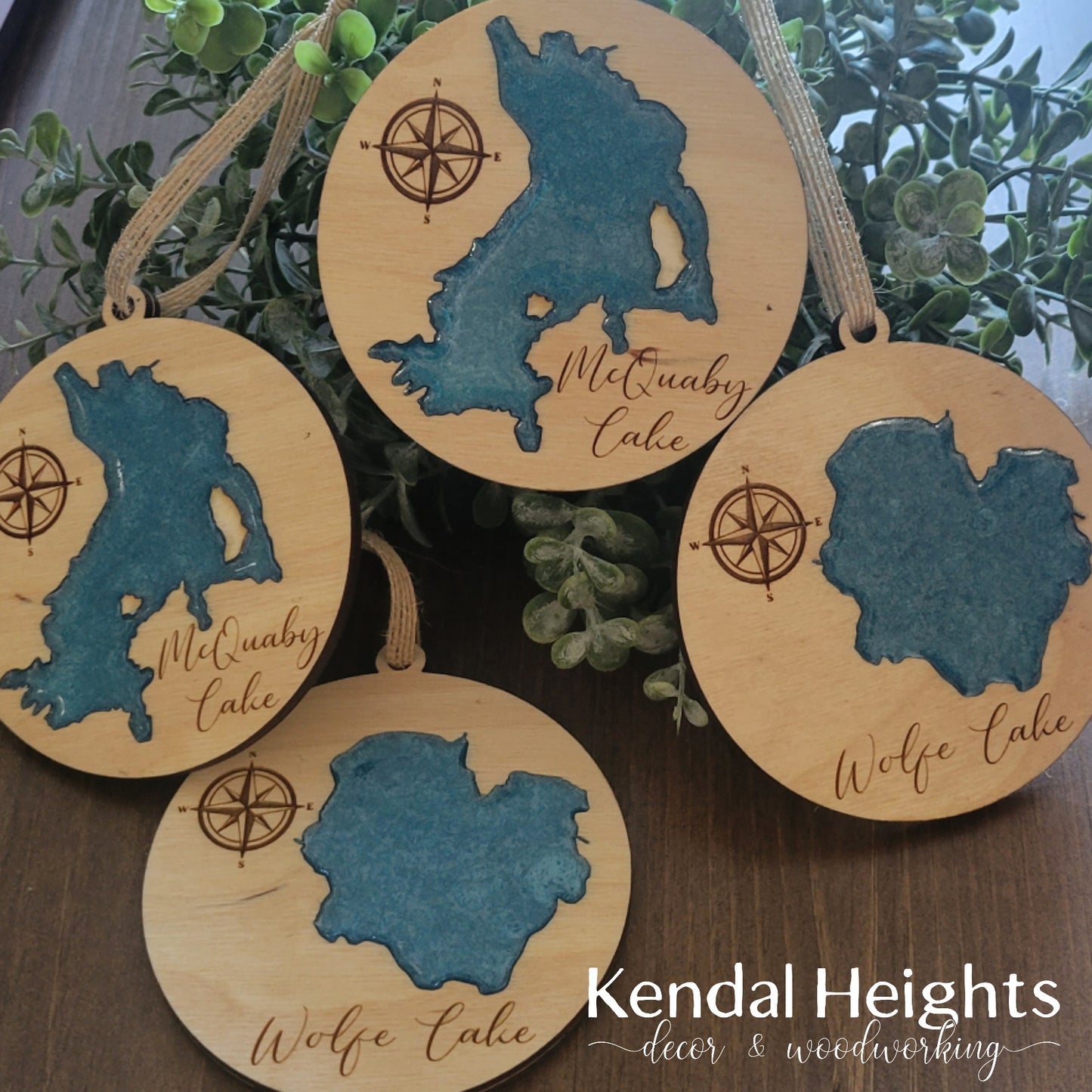 Custom Epoxy Lake Ornaments