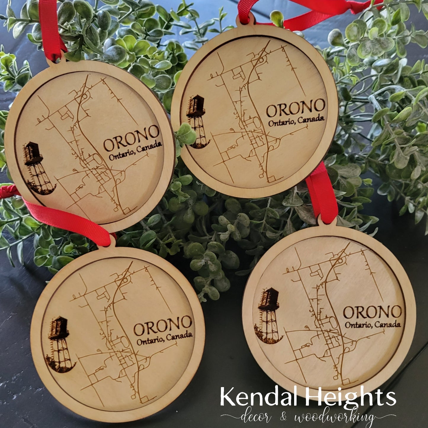 Town Map Ornaments