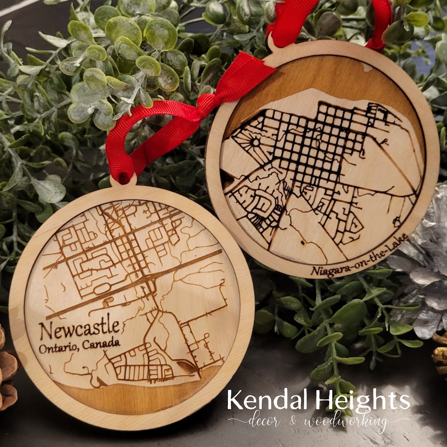 Town Map Ornaments
