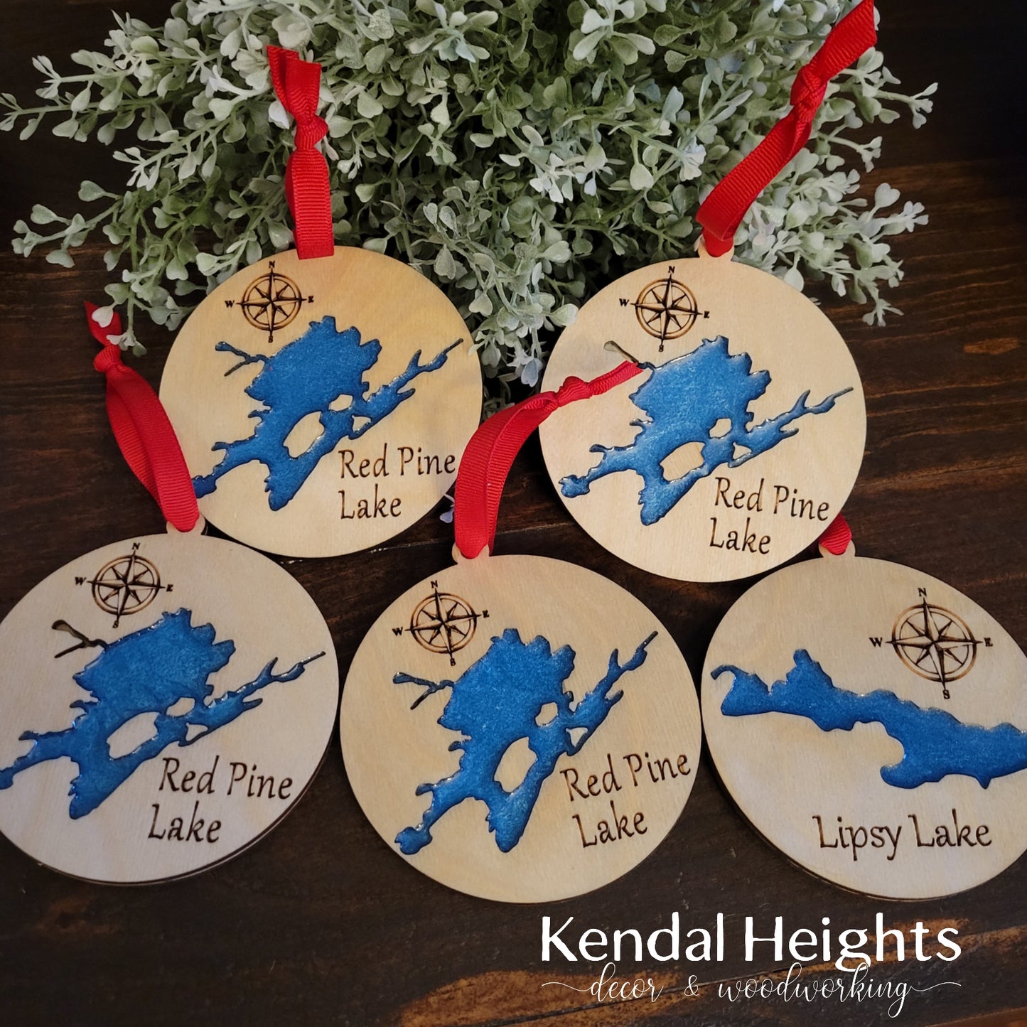 Custom Epoxy Lake Ornaments