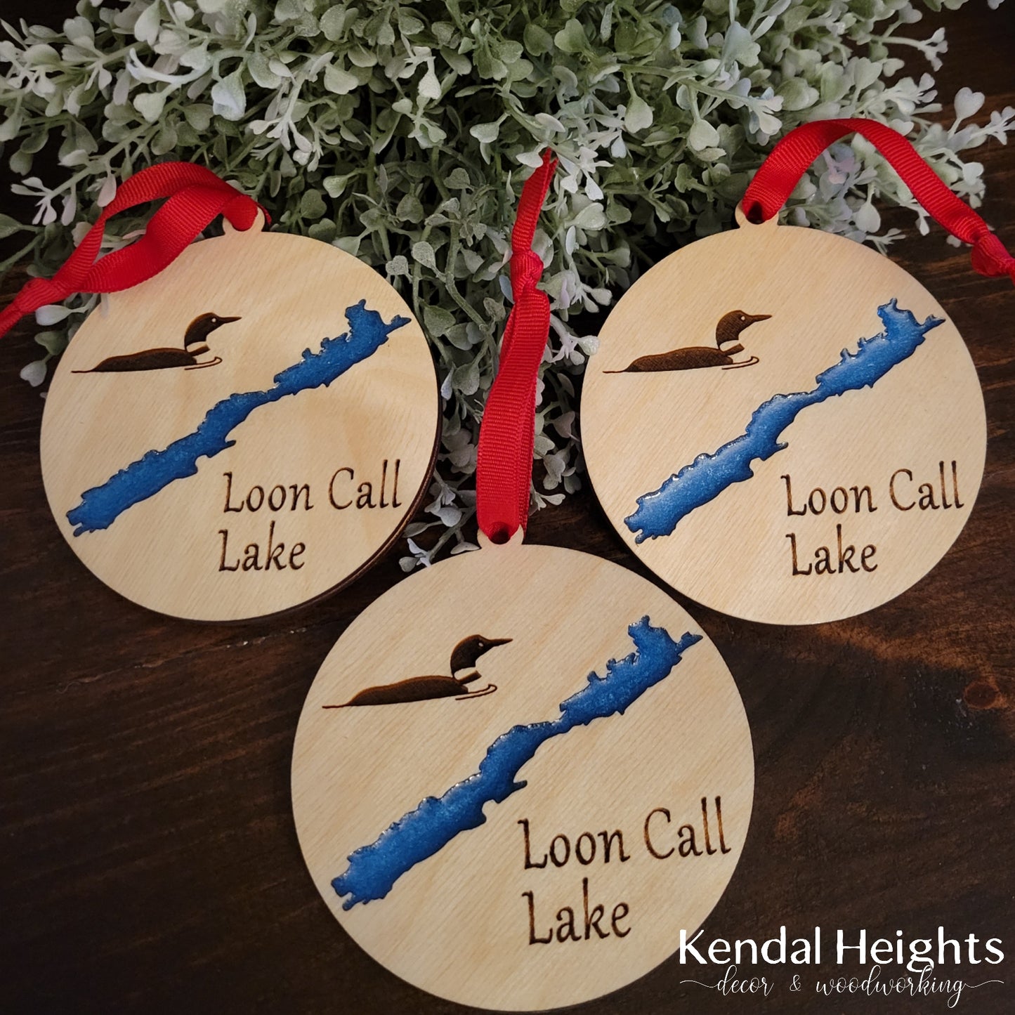 Custom Epoxy Lake Ornaments