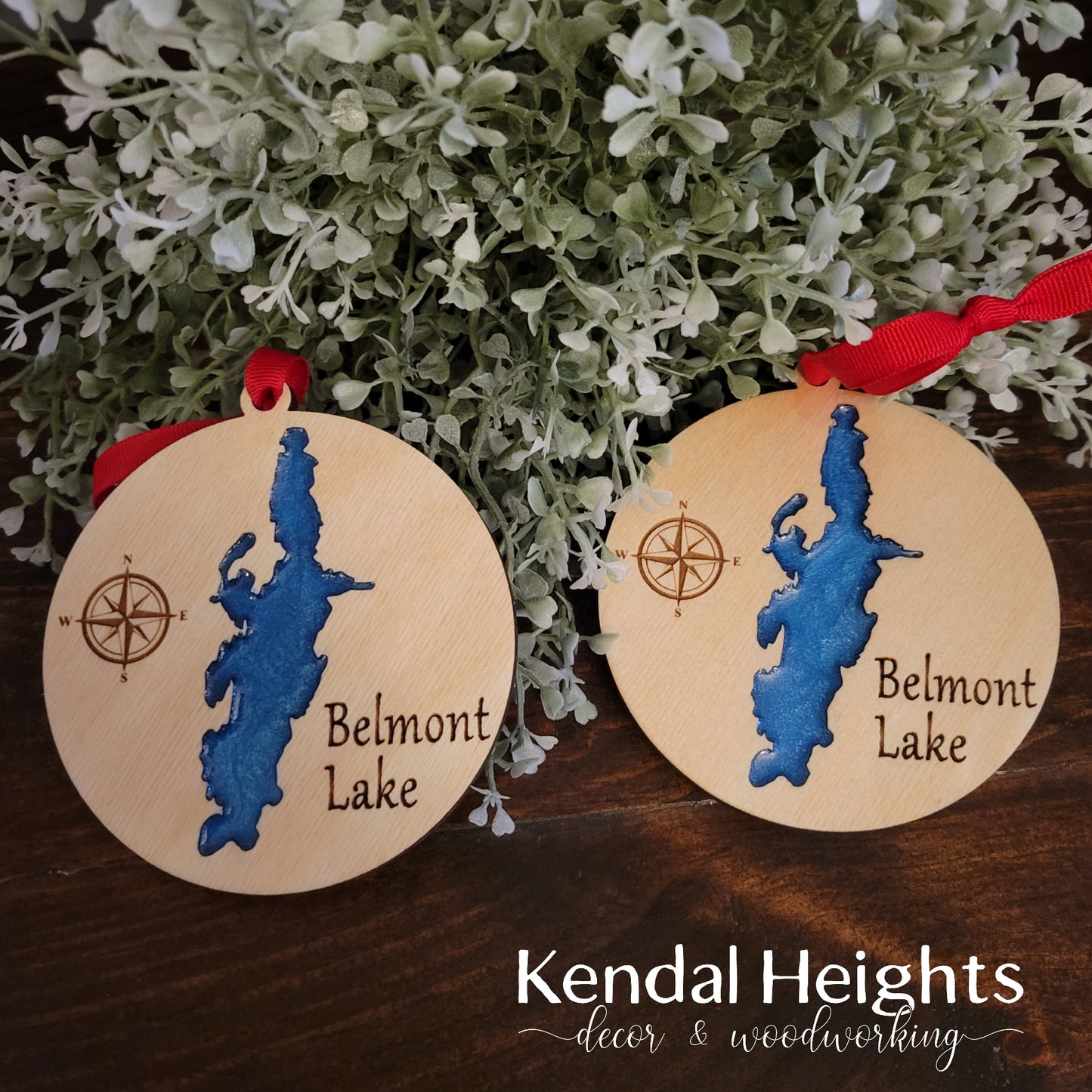 Custom Epoxy Lake Ornaments