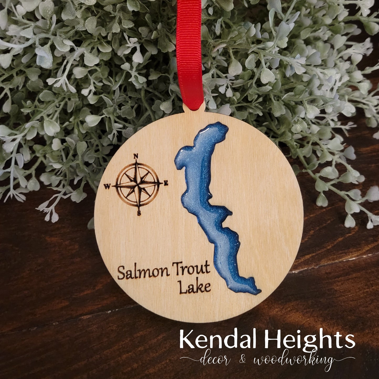 Custom Epoxy Lake Ornaments