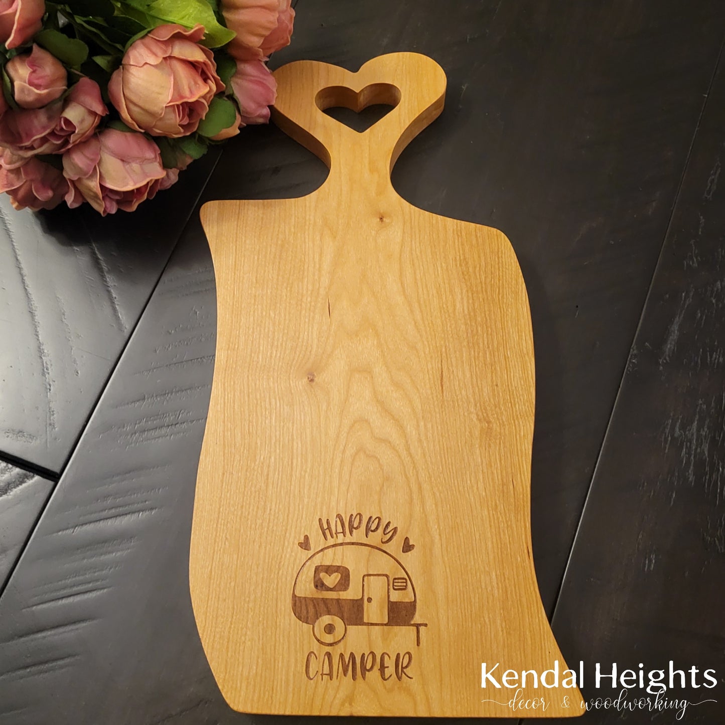Cherry Charcuterie Board with Heart Handle