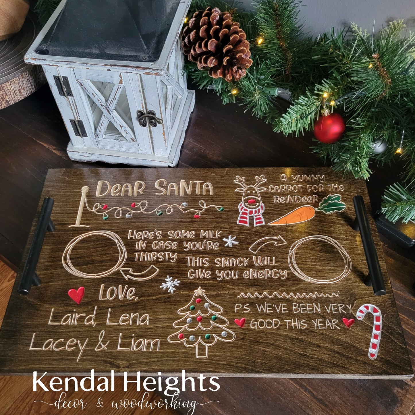 Children's Custom Milk & Cookie Tray