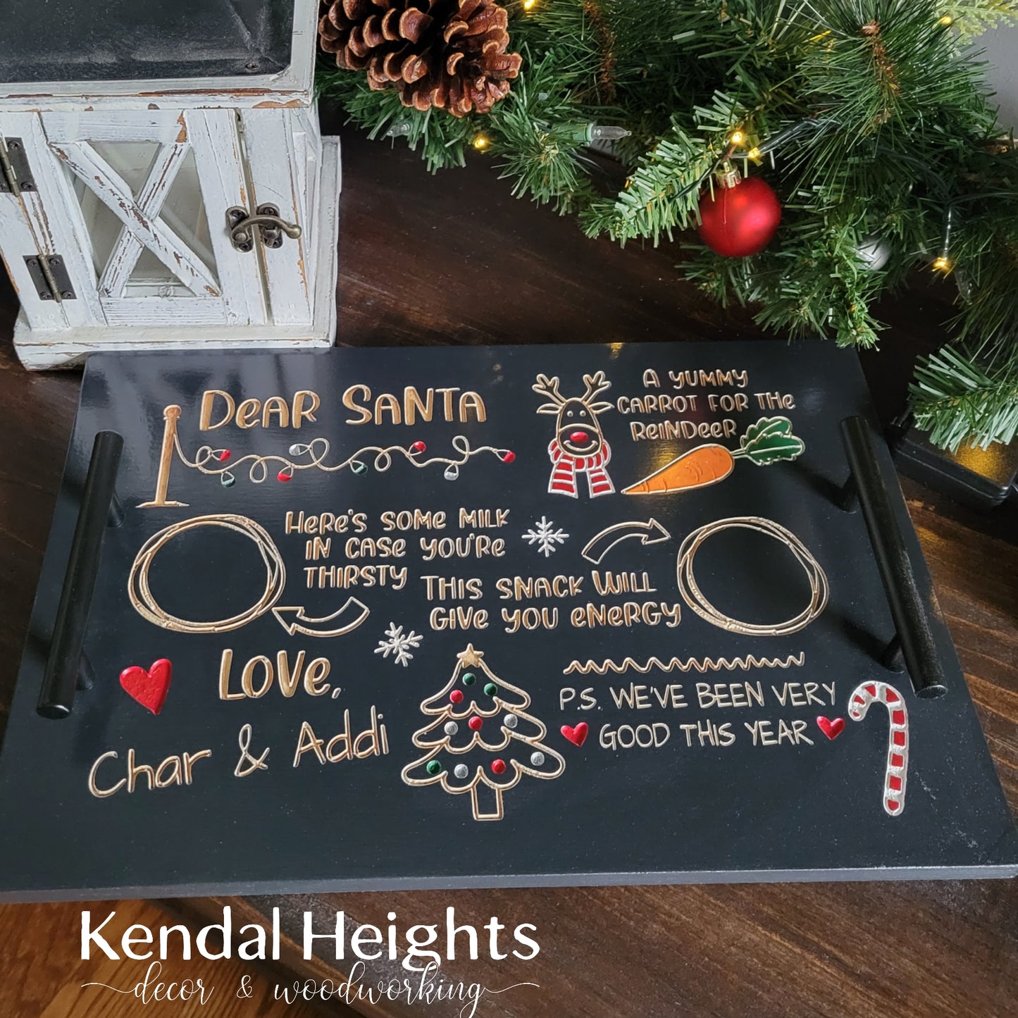 Children's Custom Milk & Cookie Tray