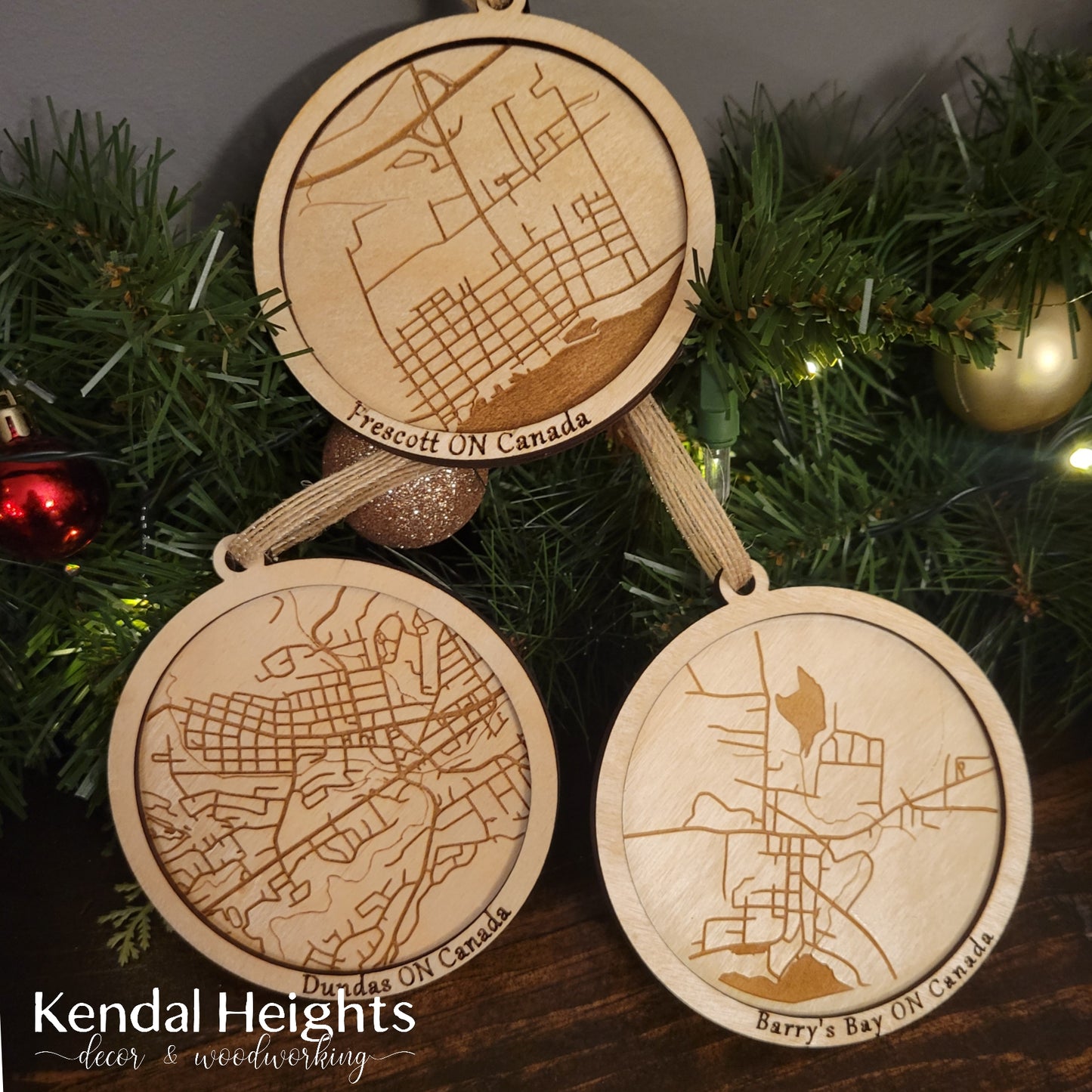 Town Map Ornaments