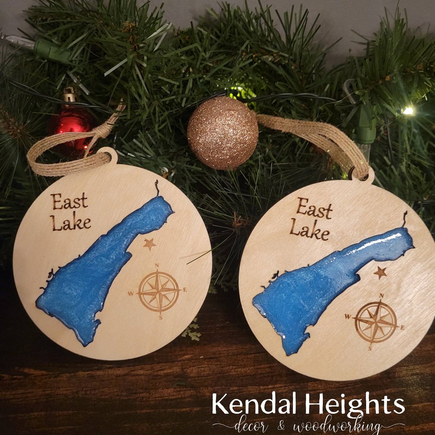 Custom Epoxy Lake Ornaments