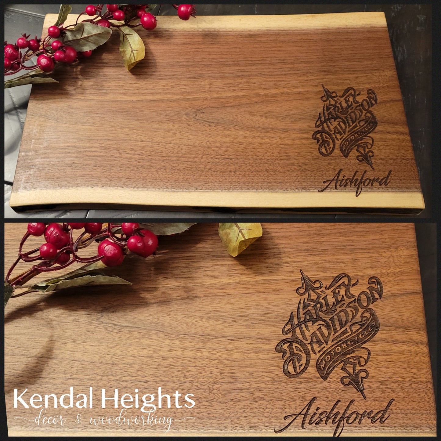 Black Walnut Live Edge Charcuterie Board (with or without Epoxy)