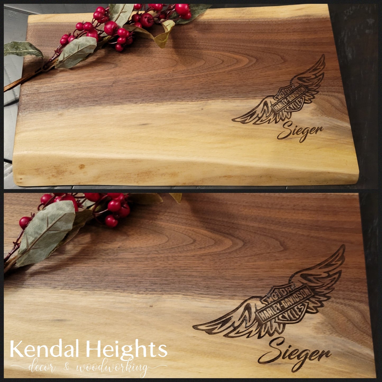 Black Walnut Live Edge Charcuterie Board (with or without Epoxy)