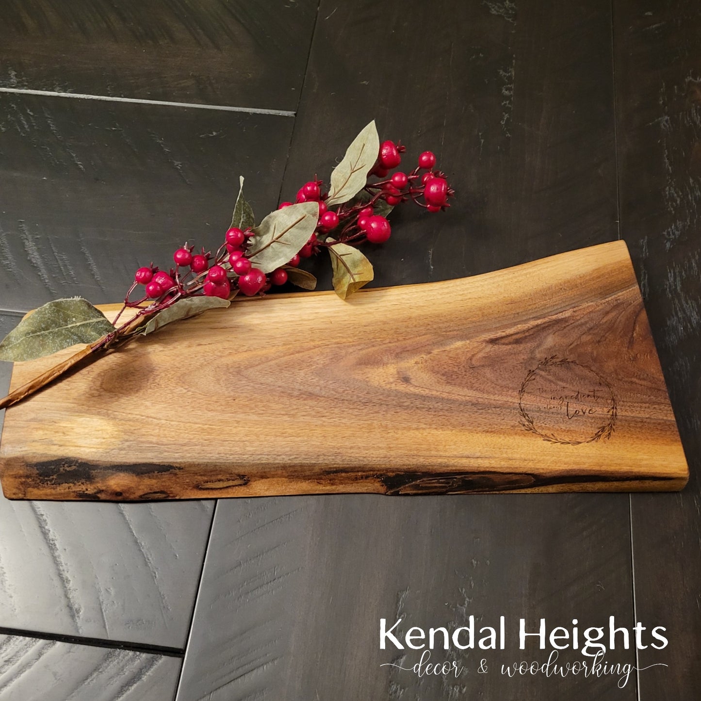 Black Walnut Live Edge Charcuterie Board (with or without Epoxy)
