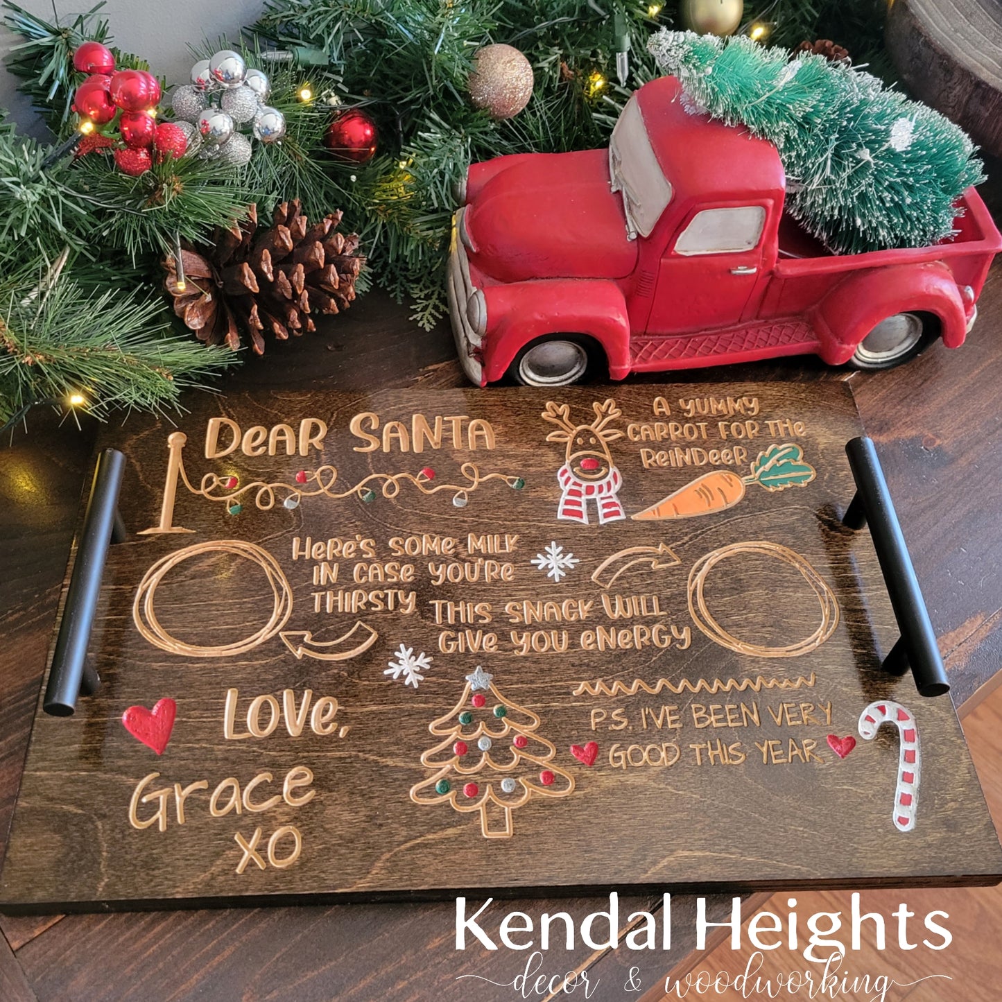 Children's Custom Milk & Cookie Tray