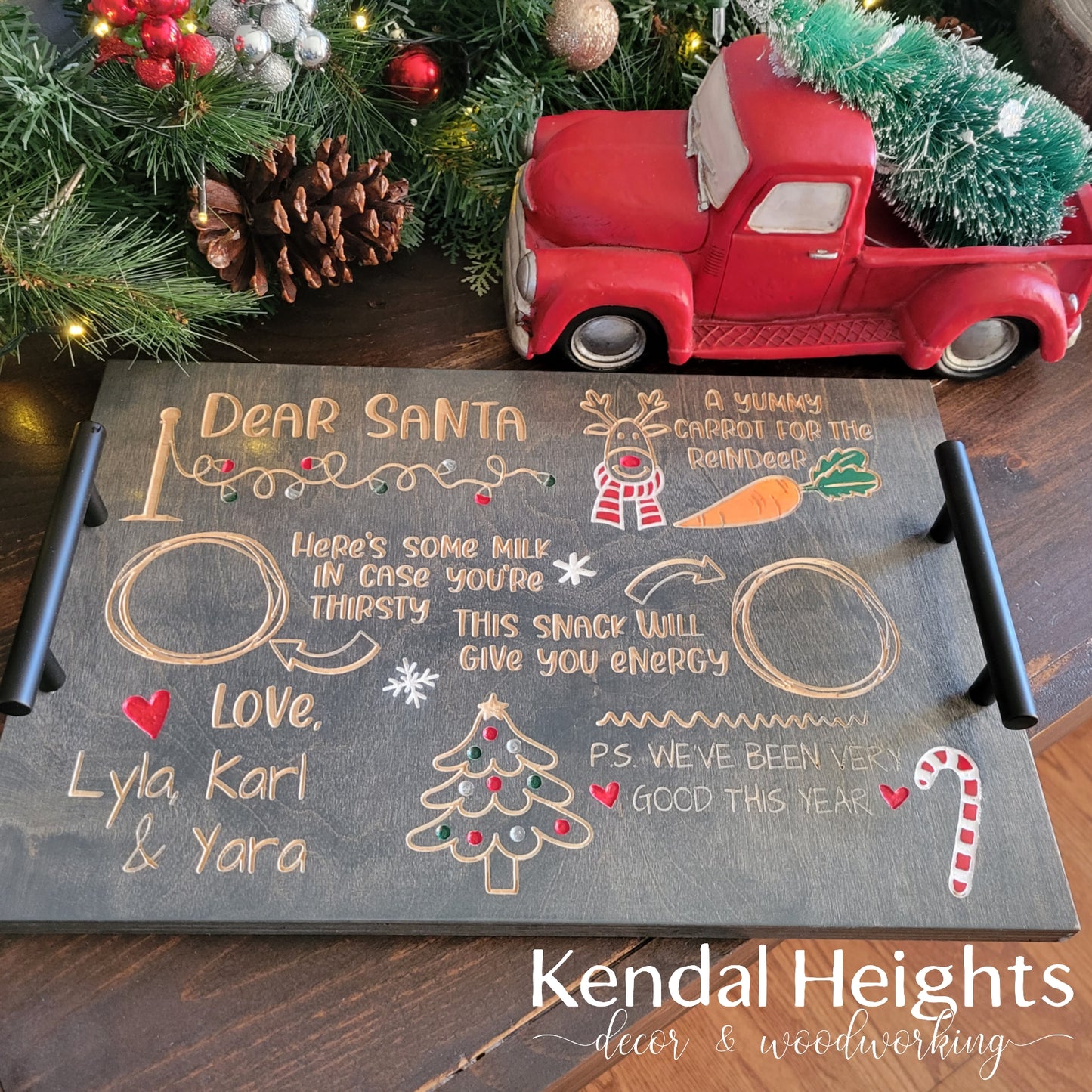 Children's Custom Milk & Cookie Tray
